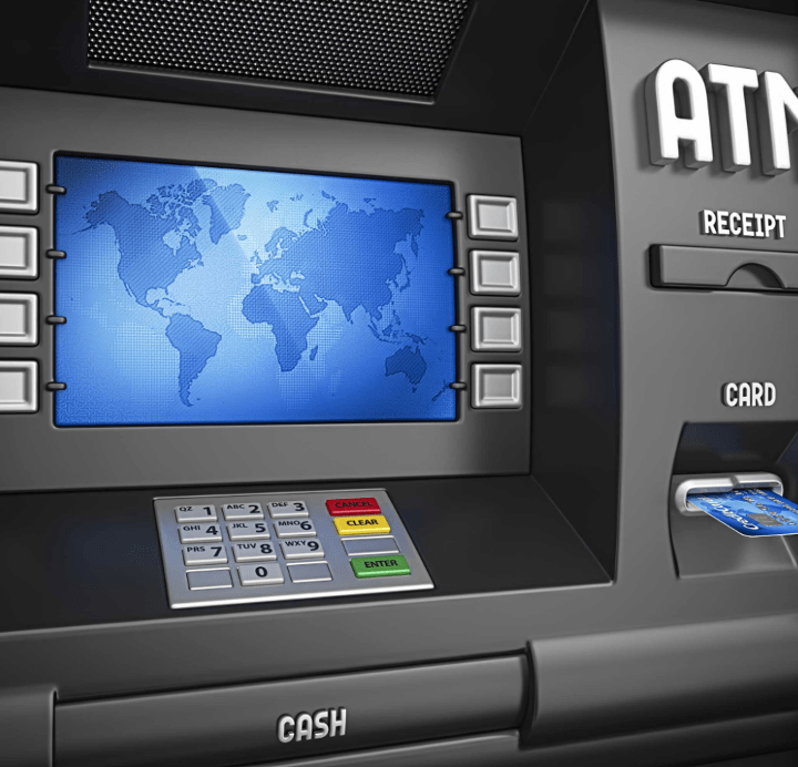 ATM machine returning card