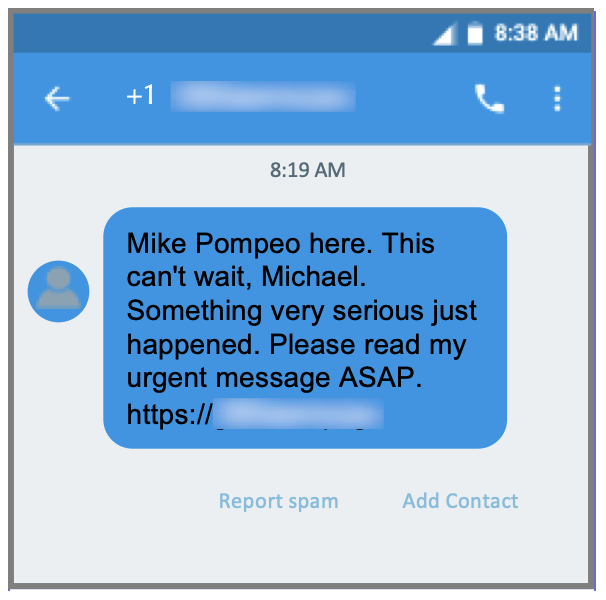 Political spam text